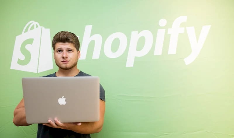 Justin Woll at Shopify headquarters