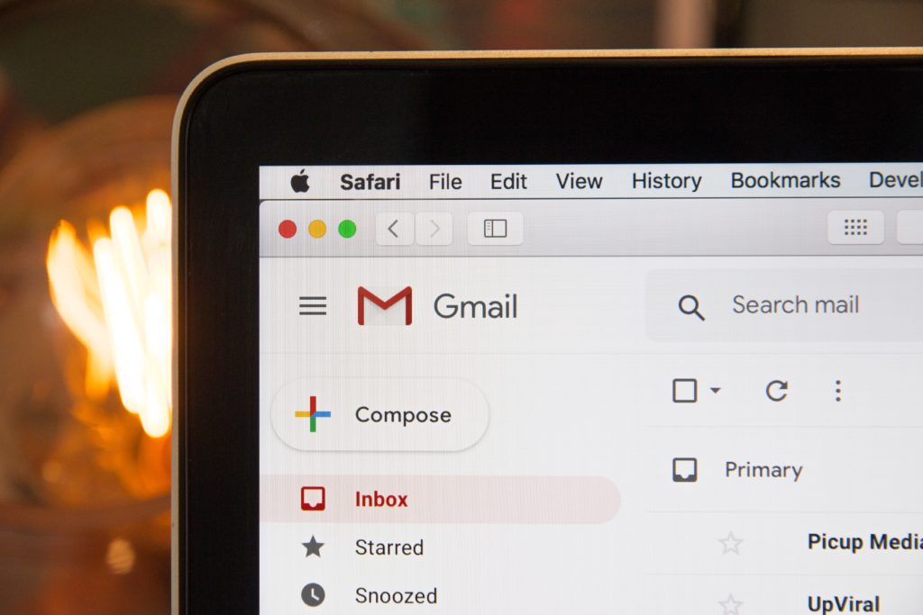 Image of gmail inbox