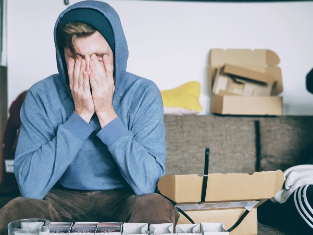 Stressed out ecommerce business owner after he accidentally went to delete Shopify