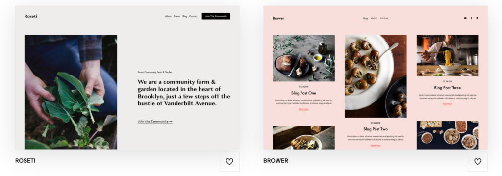 Squarespace for blogs template options