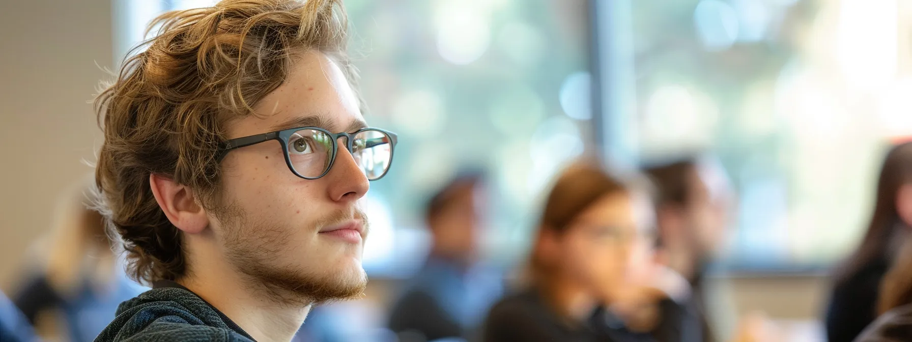 a young entrepreneur immersed in deep focus while attending an advanced e-commerce workshop led by justin woll at bsf university.