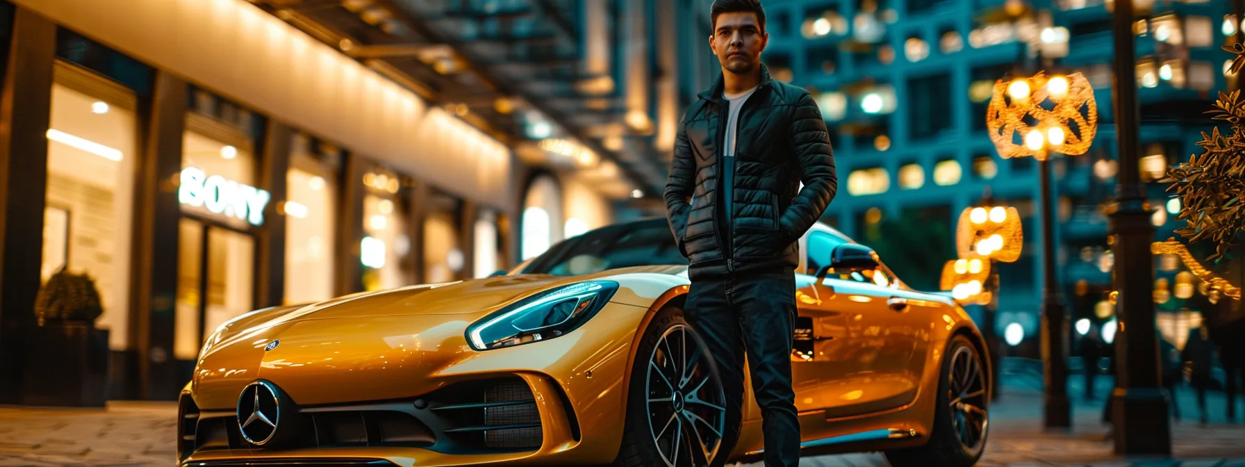 justin woll standing proudly in front of a luxurious sports car, symbolizing his success beyond six figures.